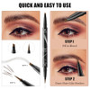 Microblading Eyebrow Pen Waterproof Eyebrow Pencil Magical 2 In 1 Dual Ended Eye Brow Pencils For Women With 4 Fork Tip And Precise Brush