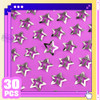 Ygdz Star Hair Clips And Barrettes Set 30 Pcs 1.22 Y2K Hair Accessories Silver Clips For Girls Women Rave Accessories No Slip Metal Snap