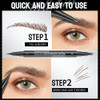 Hellokiss Precise Liquid Eyebrow Pen 2 In 1 Dual Ended 2 Fork Tip Liquid Eyebrow Pencil With Eyebrow Brush Microblading Eyebrow Pencil