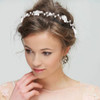 Hjzhii Flower Headpiece Headband White Pearl Flower Headband