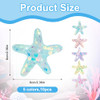 Oruola 10Pcs Mermaid Hair Clips Starfish Hair Clips Glitter Starfish Clips Sequins Beach Hair Accessories Starfish Hair Clip For Women Girls