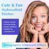 Voibon Hologram Pimple Patches For Face Cute Hydrocolloid Acne Patches Salicylic Acid And Tea Tree Colorful Flower Spot Stickers Zits And