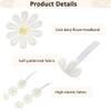Nuosyi 4Pcs Baby Girls Daisy Flower Bows Headbands Spring Outdoor Hair Band Handmade Hair Accessories For Kids Toddlers Infants Newborn