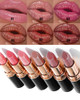 Rose Pink Metallic Glitter Lipstick Long Lasting Diamond Nude Shimmer Lip Gloss High Pigment Lip Red Color Matte Lip Stick For Women