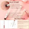 Wugbc Freckle Pen Liquid Blush 2 In 1 Upgrade Brown Freckles Stamp Pink Cream Blush For Cheeks Long Lasting Fake Freckle Tattoo Marker