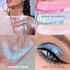 Hosaily Holographic Duochrome Blue Glitter Eyeshadow Color Shift Metallic Shimmer Eyeshadow Palette Chameleon Sparkle Inner Corner Eye