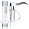 Qic Eyebrow Pen Lightweight Waterproof Microblading Eyebrow Pencil Smudge And Transfer Proof 4 Tip Brow Pen Grey