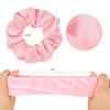 Semato 2 Pcs Velvet Light Pink Scrunchies Hair Ties Scrunchies For Women Girls Hair Accessories Elastic Hair Ponytail Holder