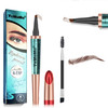 Yemomo 4 Tip Eyebrow Pencil Waterproof Long Lasting Rose Gold Light Coffee Dark Coffee Grey Black 2 Dark Coffee