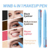 4 In 1 Multi Functional Makeup Pen 4 Colors All In One Makeup Pen With Eyeliner Eyebrow Lip Liner Highlighter Waterproof Long Lasting Touch