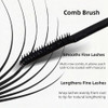 Waterproof Mascara With Comb Brush Black Mascara Natural Look Long Lasting Hold Lengthening Smudge Proof No Clumping