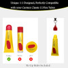 Keychain Holder Compatible With Carmex Lip Balm 0.35 Oz Red Plus White 4 Pack