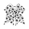 Doneace Soccer Cheer Bows Hair Ties Large Girls Hair Bows Hair Ropes Cheerleading Bows Elastic Band Ponytail Holder Football World Cup Hair