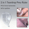3Pcs Teardrop Hair Stroke Brow Eyeliner Mapping Ruler Pmu Tool
