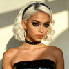 Fanssya Braided Faux Leather Headband With Silver Grommets Black
