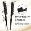 2 Pcs 3 Row Comb For Removing Braids Unbraider Teasing Comb With Rat Tail For Combing Separating And Shaping Curls Curly Hair Combs For