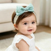 Rannyrena Lace Bow Baby Girl Headband Cute Gauze Bow Knot Hair Band Soft Tulle Elastic Headband Baby Shower Birthday Party Hair Accessories