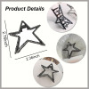 1 Pack Metal Hair Claw Clips Black Star Design Non Slip Strong Hold Jaw Clips For Thick Or Thin Hair Cute Ponytail Holders For Women And