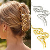 Kilshye Gold Claw Clips Metal Hair Clips Fancy Hair Accessories For Women Pack Of 2