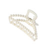 1 Pcs White Hair Claw Clips Multi Use Barrettes For Thin Hair With Non Slip Strong Hold Pearl Claw Hair Accessories For Women Girls