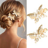 Bartosi Gold Butterfly Hair Clips Fancy Small Hair Clip Butterfly Hair Accessories For Women And Girls Pack Of 2