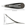Black Snap Hair Clips 12 Pcs Hair Barrettes For Women 2 Inch