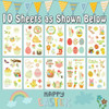 Partywind Glow Easter Temporary Tattoos For Kids