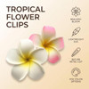 8 Pcs 7Cm White And Pink Hawaiian Frangipani Plumeria Foam Head Flower Party Beach Hair Clip Hair Clips Hair Accessories