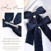 Vobobe 2Pcs Hair Bows For Women Girls Navy Tassel Hair Ribbon Bowknot Hair Clips Barrettes Hair Accessories For Girl With Long Tail Navy