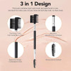 2Pcs Eyebrow Eyelash Shaper Eyebrow Brush Comb Double Head Brush Makeup Grooming Tool Cosmetic With 3 Different Spoolie Brushes For
