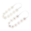 Urimpavido 2Pcs Baby Girl Lace Flower Headband Soft Elastic Hair Bands Cute Floral Headpiece For Baby Photography Yellow Pink 14.96 Inch