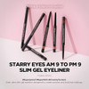 Lilybyred Starry Eyes Am9 To Pm9 Slim Gel Eyeliner Korean Ultra Slim 2Mm Gel Eyeliner Intense Color Payoff Creamy Formula Easy Blending