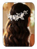 GORAIS Flower Bride Wedding Hair Vine Silver Bridal Hair Accessories Crystal Hair Piece for Women