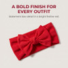 1Pc Red Velvet Elastic Stretchy Soft Bow Headbands Classic Knot Solid Color Wide Turban Knotted Big Bow Hairbands Headwraps Hair Accessories