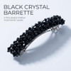 Black Rhinestone Hair Clips For Women Handmade Metal Barrettes With Crystal Accents Elegant Non Slip Hair Holders For Bridal Party And Daily