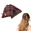 Triangle Hair Claw Clip For Women Girls Retro College Style Hair Accesssories Claw Clips For Thick Fine Hair Decorative Red Plaid Triangular