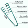Texture Comb For Volumizing And Styling Wide Tooth Comb For Curly Hair Men And Women Anti Frizz Root Lifting Styling Tool Blue