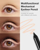 Waterproof Nude Waterline Eyeliner Gel Pencil 1Pcs Eyeliner Gel Smudge Proof Cream Gel Eye Liner Brightener Pencil With Sharpener Long Stay