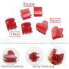 6Pcs Cute Red Mini Claw Clips Set Heart Square Claw Shapes Bangs Hair Clips For Women Girls Small Hair Styling Accessory For Daily Festive