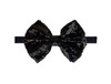 Koolgil Baby Girl S Lovely Sequins Bowknot Headband Toddler Hairband For Photography Travel Party Festivals Black One Size