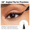 Jutqut Black Waterproof Liquid Eyeliner Long Lasting Eye Liner With Ultra Fine Brush Tip For Precise Finish Smudge Proof Transfer Resistant