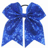 6.5 Inches Sequins Hair Bows Elastic Hair Tie Ribbon Large Cheer Bow Ponytail Holder For Women Girls Kids Teens