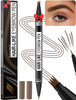 Vevivia Microblading Eyebrow Pen For Natural Hair Like Strokes Dark Brown