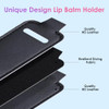 Gerkia Two Piece Chapstick Holder Keychain Cute Leather Women And Men Lip Balm Holder Lipstick Key Chain