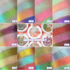 Szdym Chameleon Multichrome Eyeshadows 1 Pot 3 Shifting Colors Single Eyeshadow Pot Vegan Neon Rainbow Shift Pure Mineral Pigments Long