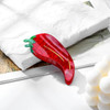 Funny Pepper Hair Clip Acetate Claw Clips Cute Food Hair Clips For Women Red