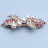 Yheakne Bridal Pearl Rhinestone Hair Clip Barrette Shining Crystal Hair Barrette Clip Headwear Wedding Headpieces Hair Accessories For Women