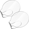 2 Pieces Makeup Mixing Palette Makeup Mixing Tray Acrylic Foundation Palette Clear Eyeshadow Hand Cosmetic Foundation Dish Handheld For