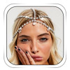 Fdesigner Rhinestone Head Chain Jewelry Silver 1920S Headpieces Vinatge Hair Jewelry Costume Hair Accessories For Women