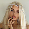 Fdesigner Rhinestone Head Chain Jewelry Silver 1920S Headpieces Vinatge Hair Jewelry Costume Hair Accessories For Women